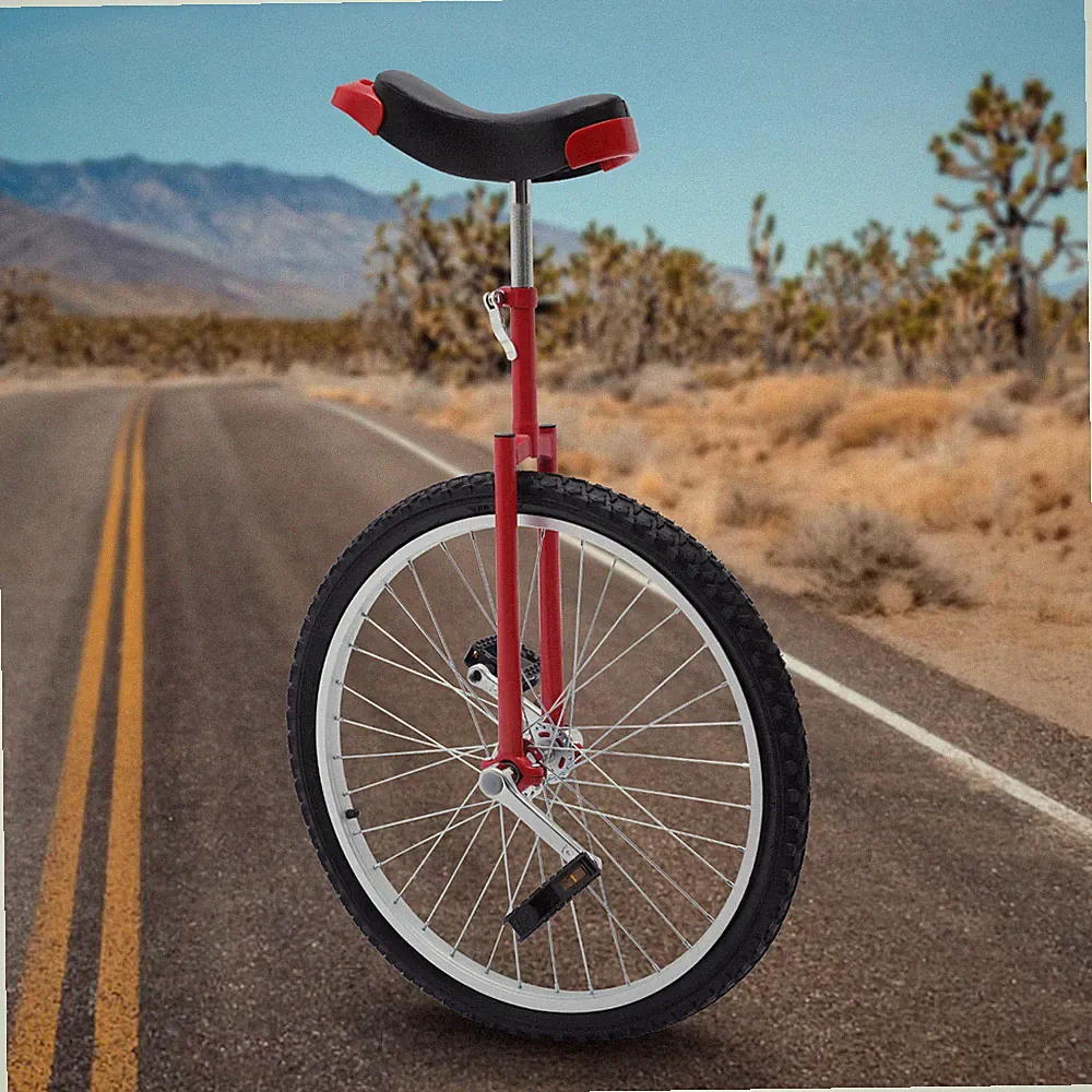 24inch Unicycle with Thickened steel pipe adjustable seat Sports Wheel Unicycle
