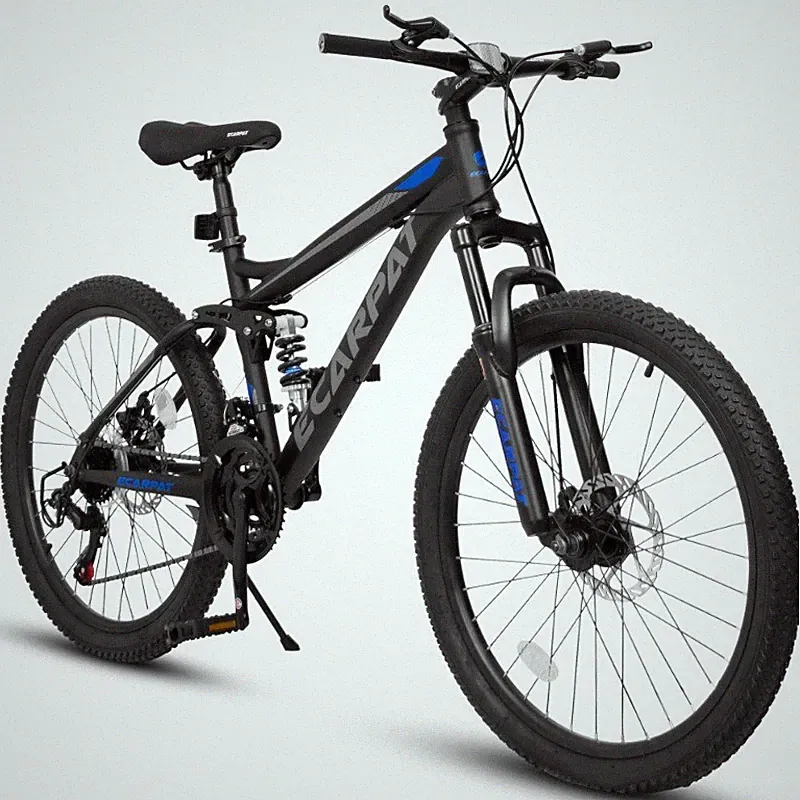 26 Inch Mountain Bike, 21-Speed Disc Brakes, Durable Steel Frame Bicycle Black