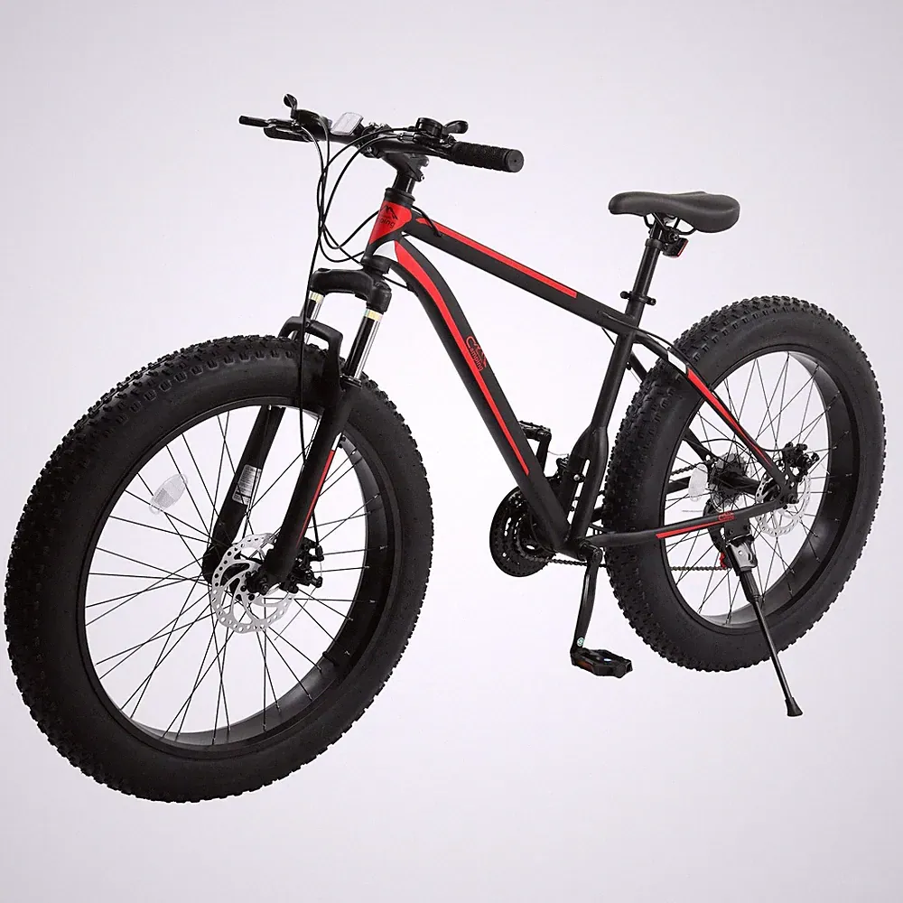 26in 4.0 Fat Tire Mountain Bike High Carbon Steel Shimano 21 Speed MTB Bicycle