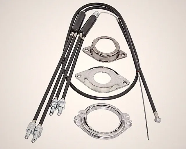 AltaLine BMX Bicycle 1" Rotor Set Chrome With Black Cables FREESTYLE BIKE Rotor.