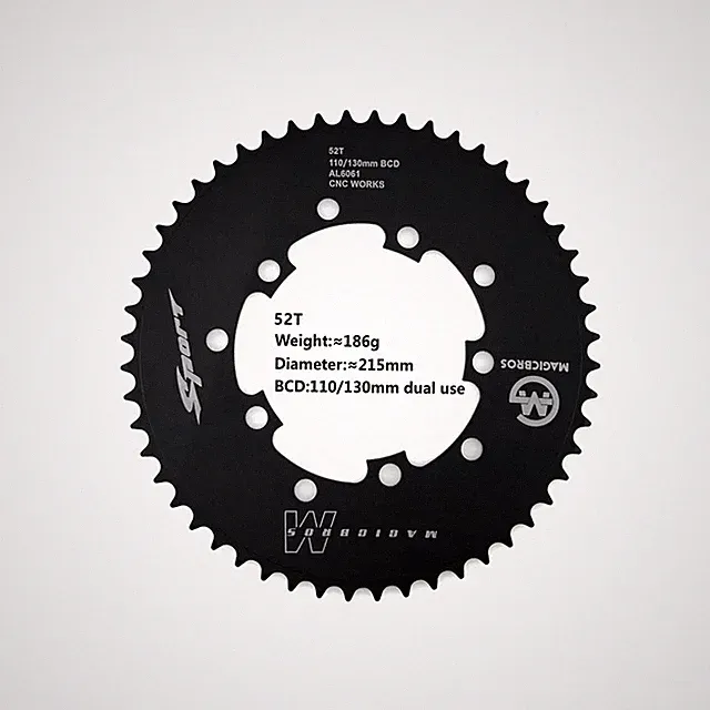 BCD 110/130MM Fixed Gear Bike Round Chainring Track Bicycle Single Chainwheel