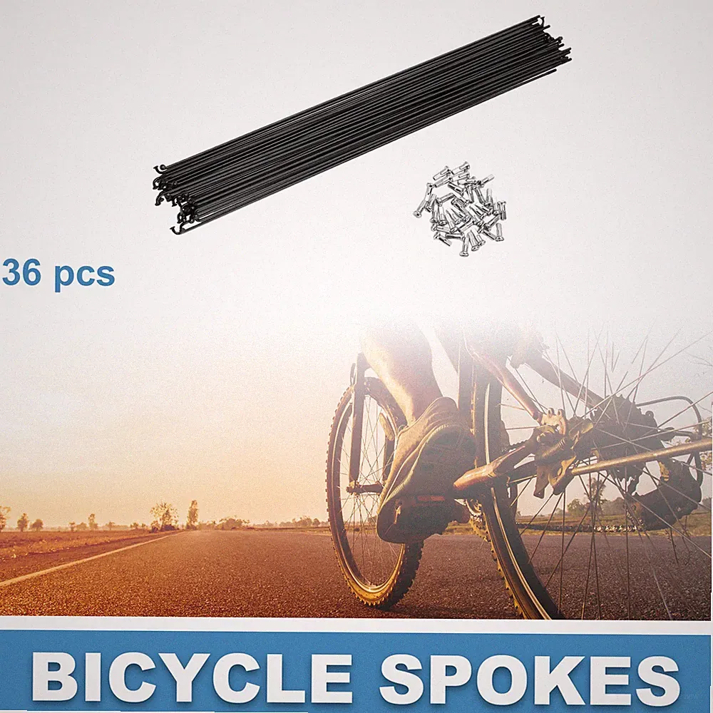 Bike Bicycle Spokes 14G 275MM Mountain Bike Spokes steel Black 36Pcs