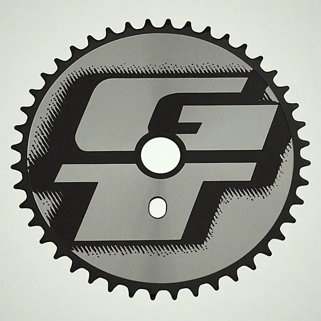 GT Bicycle Chainring Sprocket Steel 1/2" x 44T BMX Freestyle Cruiser Bike Chrome