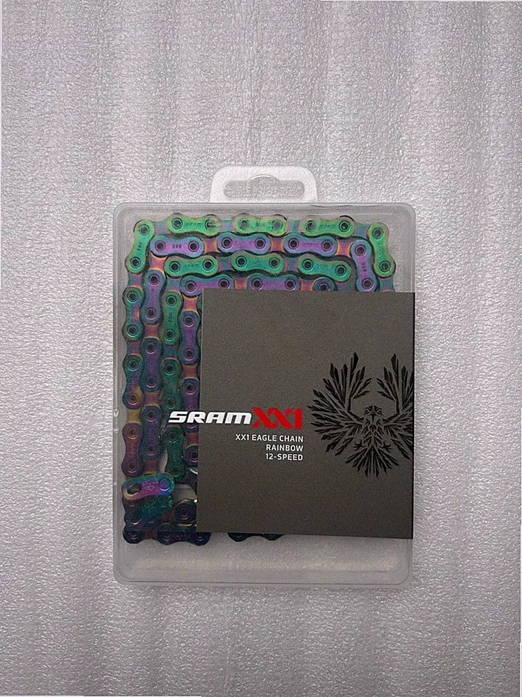 SRAM XX1 Eagle AXS 12-Speed 126-Link Nickel Rainbow Bike Chain CN-EAGL-XX1-A2