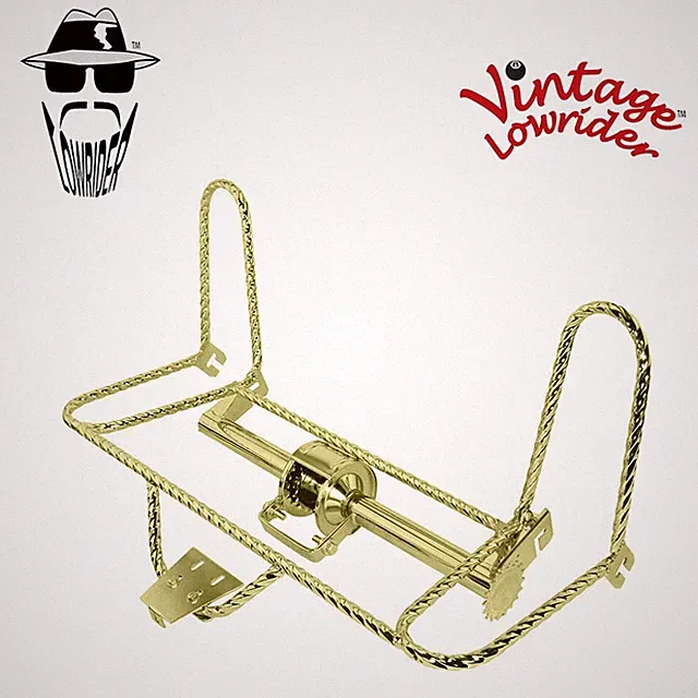Vintage Lowrider 20" Tricycle SQUARE TWISTED Conversion Kit Gold 3 Wheel Trike