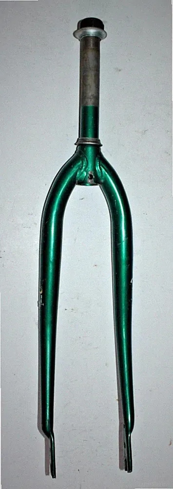 Vintage Touring Road Bike Fork 1" Threaded 170mm Green Steel Hybrid USA Shipper