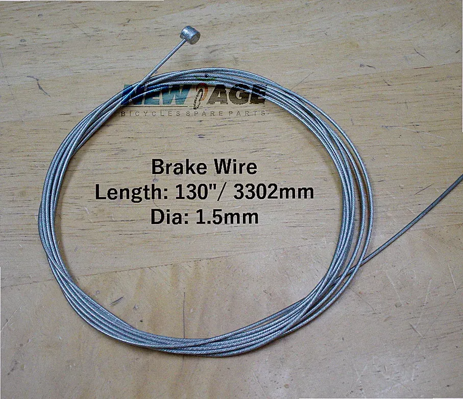 X-Long 1.5 x 3302mm /130" Brake Inner Cable Wire Tandem Recum. Bike Bicycle